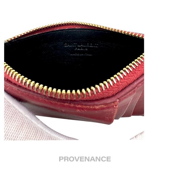 🔴 Saint Laurent Paris SLP Fragment Zip Card Wallet - Red - Picture 8 of 8